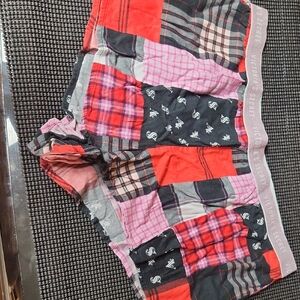 Victoria's Secret Kids Patchwork Shorts - Red, Pink, and Black